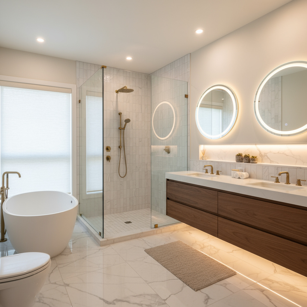 Elegantes Bad mit Premium-Finishes